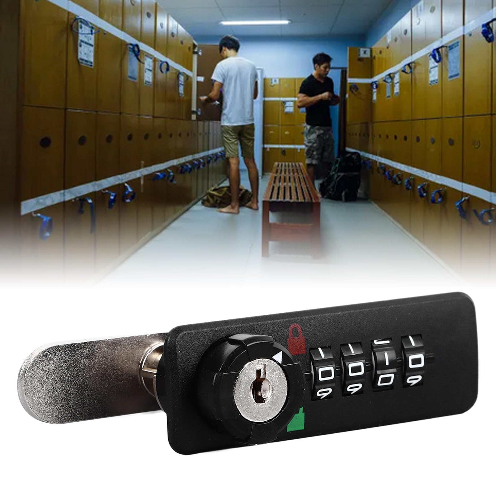 Combination Cabinet Lock, 4 Digit Mechanical Dial Combination Lock, Electronic Digital Code Automatic Lock - Image 3