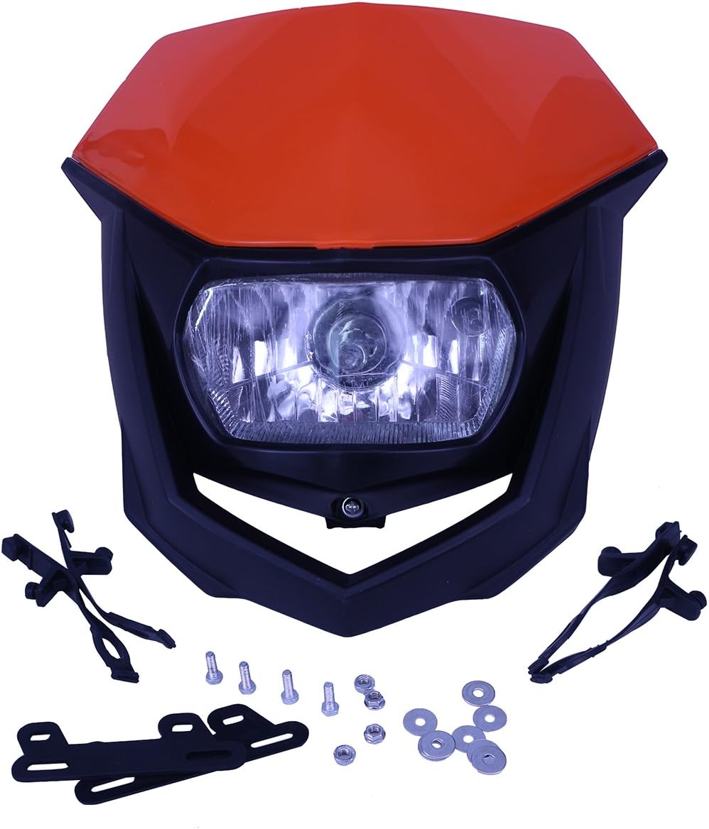 Universal Headlights Headlamp StreetFighter For CR YZ RM KX KTM DR Husaberg Husky Gas Gas CRF YZF WRF KXF KLX RMZ RMX DRZ Orange