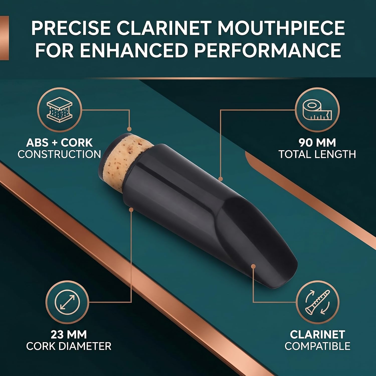 Clarinet Mouthpiece, Bb Clarinet Mouthpiece replacement for students professionals jazz bands orchestras practice sessions