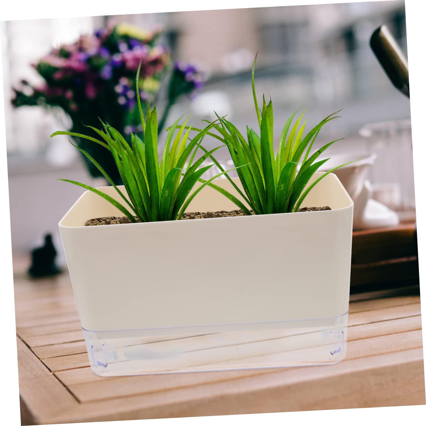 Selbstbewässernder Blumentopf für Zuhause, Kunststoff Pflanztopf