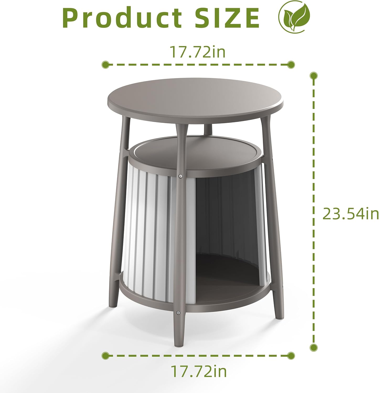 DRATO Outdoor Cat House, Resin Weatherproof Enclosed Litter Box Furniture with Hidden Litter Space for Indoor/Outdoor Use