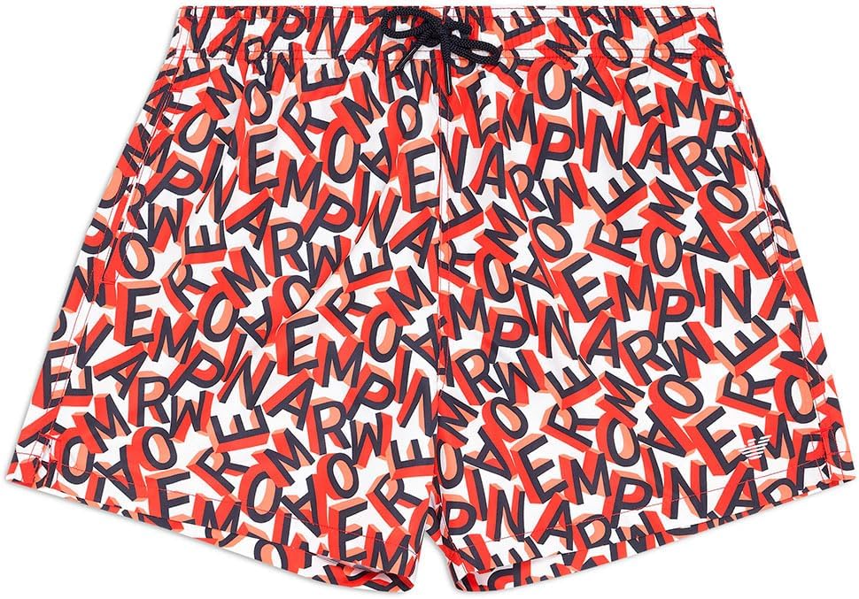 Emporio Armani Men's Printed Pattern 4" Swim Trunk