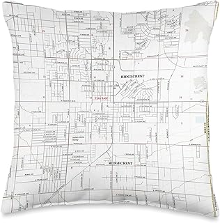Ridgecrest CA Map (2018) Throw Pillow