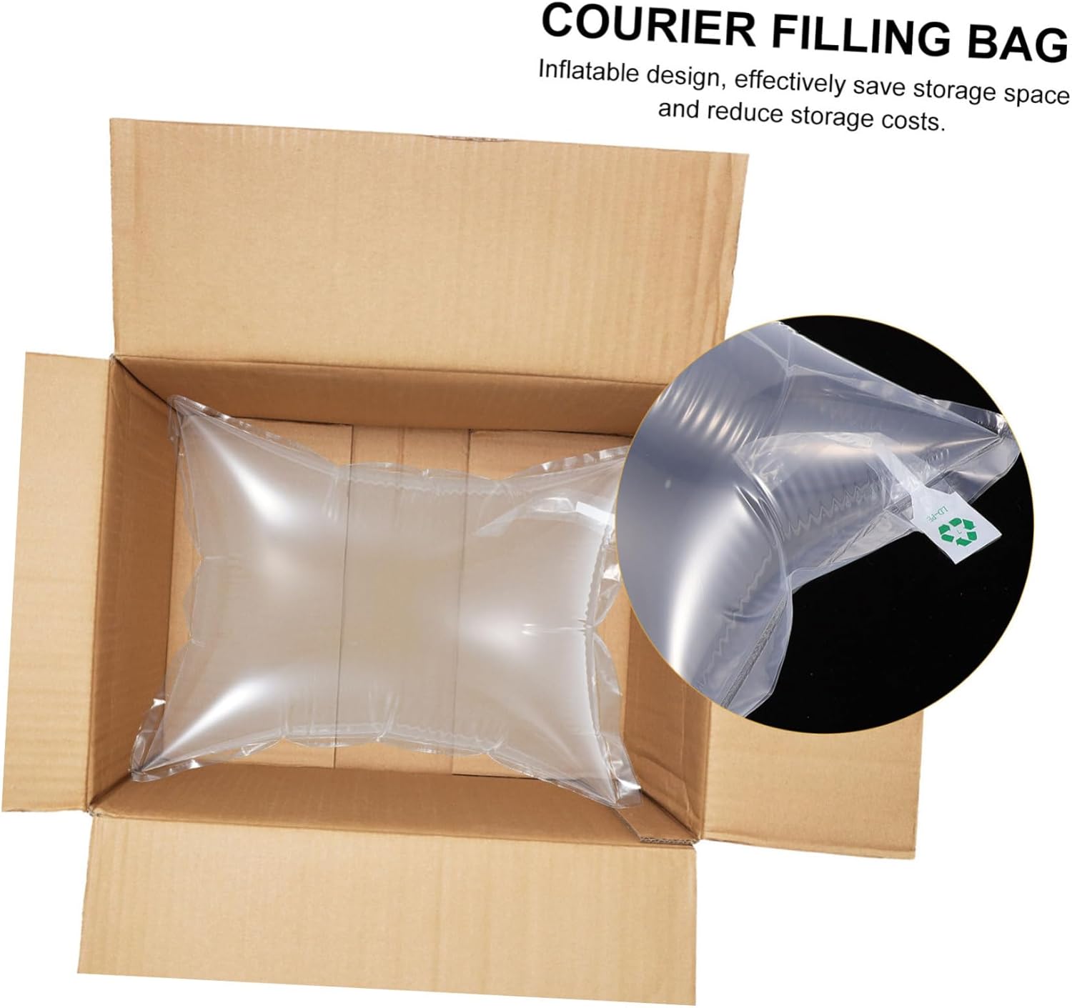 DOITOOL 100pcs Save Space Inflatable Sturdy Blocking Wrap Bag Air Bubble Bag for Efficient Packaging