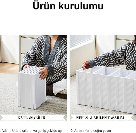 OG01 - Foldable Shoe Rack | Easy Installation, Modular, Box with Lid, Suitable for Stacking (3 Layers)