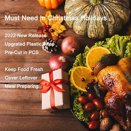 Miniatura 2 de 200 piezas mejoradas de plástico precortadas alternativas a papel de aluminio, se utiliza como fundas de almacenamiento de alimentos, bolsas de