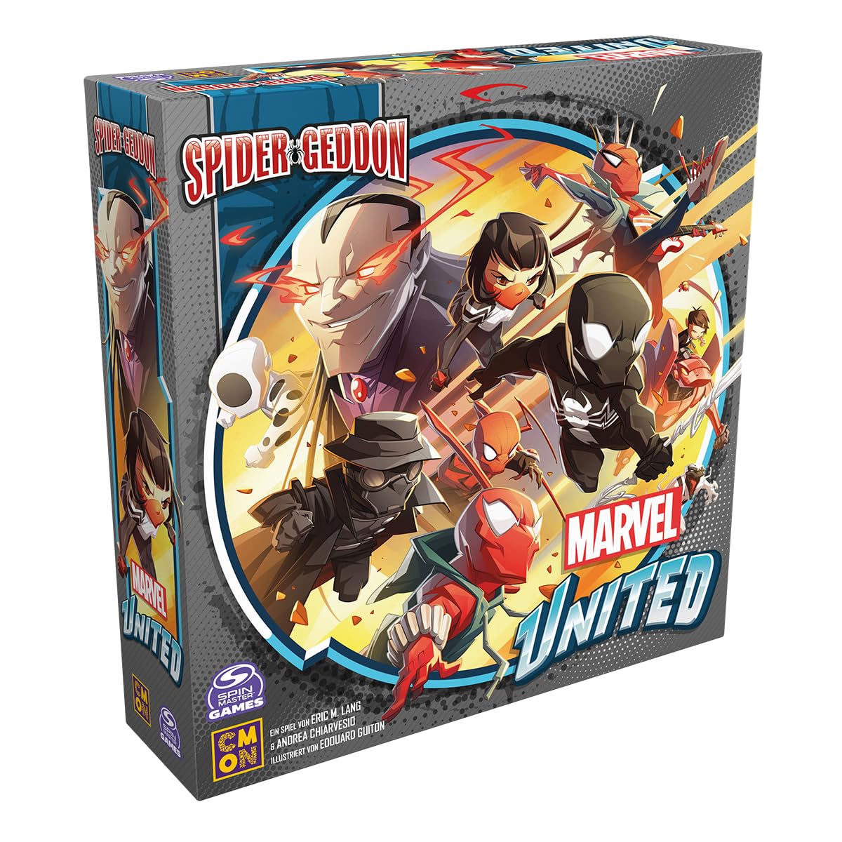 CMON, Marvel United: Spider-Geddon, Basic Game, Family Game, Board Game, 1-5 Players, Ages 10+, 40 Minutes, German