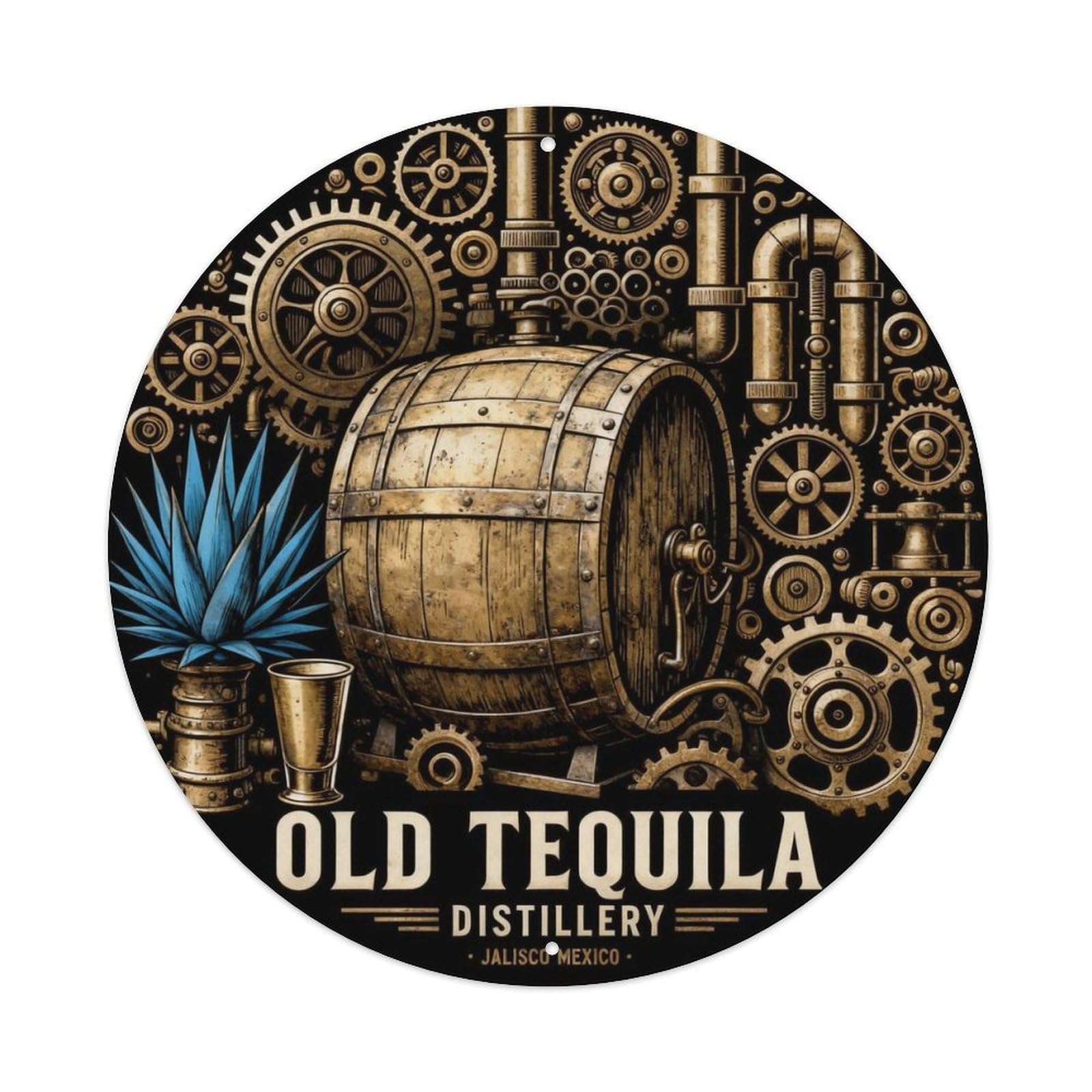 OLD TEQUILA DISTILLERY Metal Tin Sign Plaque