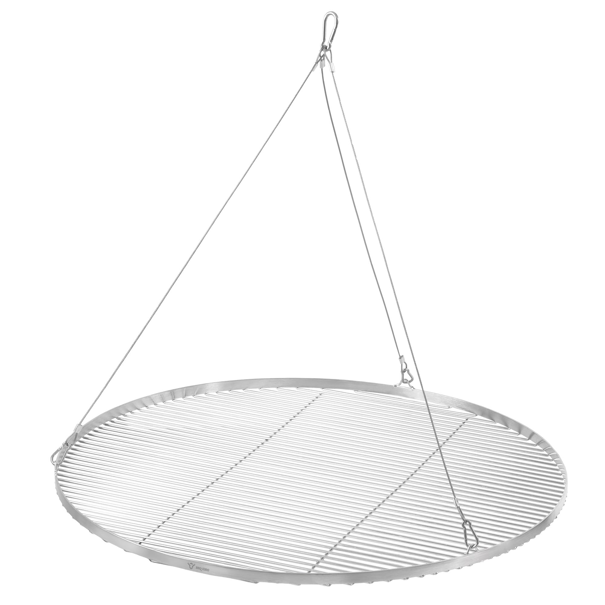 BBQ-Toro Okrągły ruszt do grillowania ze stali nierdzewnej, Ø 90 cm, ruszt do grillowania na świeżym powietrzu, ruszt do grilla obrotowego, ruszt wiszący do grilla trójnożnego, ruszt do grillowania na