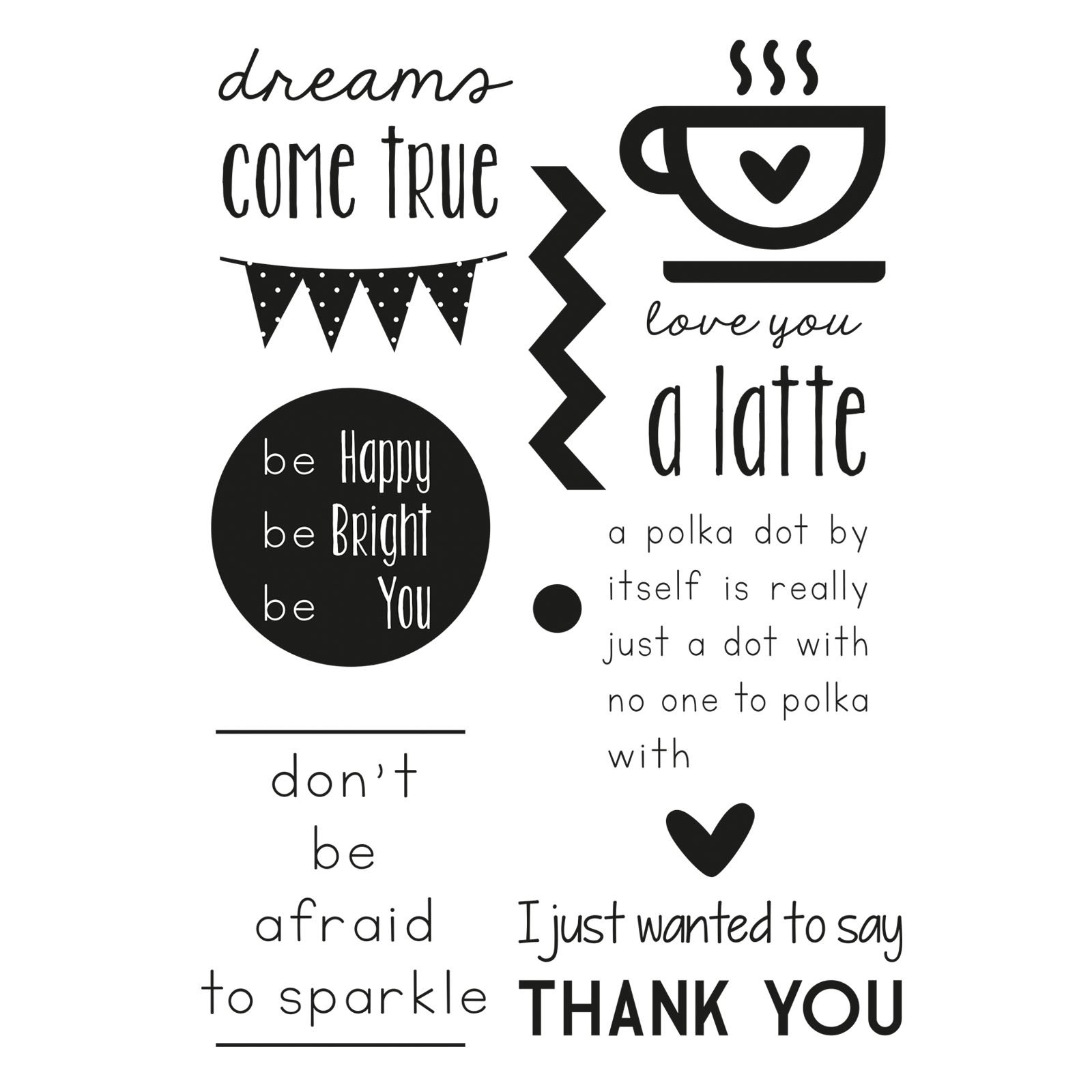 Vaessen Creative Clear Stamps, Multi-Colour, Regular