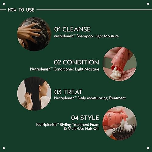 Miniatura 6 de Aveda Nutriplenish Multi-Use Hair Oil | Pre-Shampoo Treatment, Styling, Overnight Oil, Leave-In Treatment | Hydrating Hair Oil | 100% Naturally