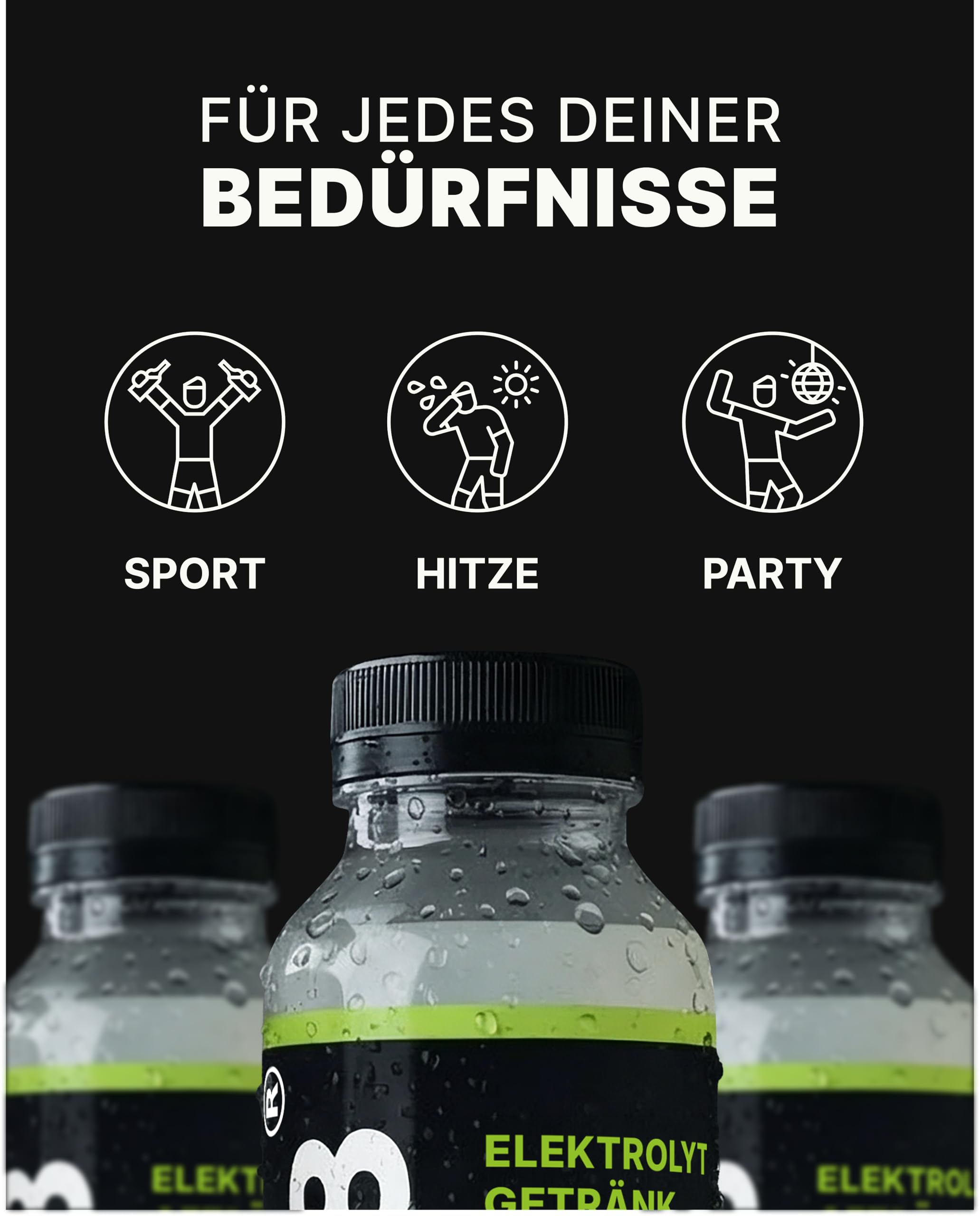 HYDR8 Elektrolytgetränk ohne Zucker mit erfrischendem Zitrone-Limette Geschmack - Elektrolyte Sport und Feiern - Elektrolyte ohne Zucker - 5 Elektrolyte inkl Magnesium (24 x 500ml inkl Pfand) | 5 Elektrolyte inkl. Magnesium | Zero Getränk | Erfrischend fü