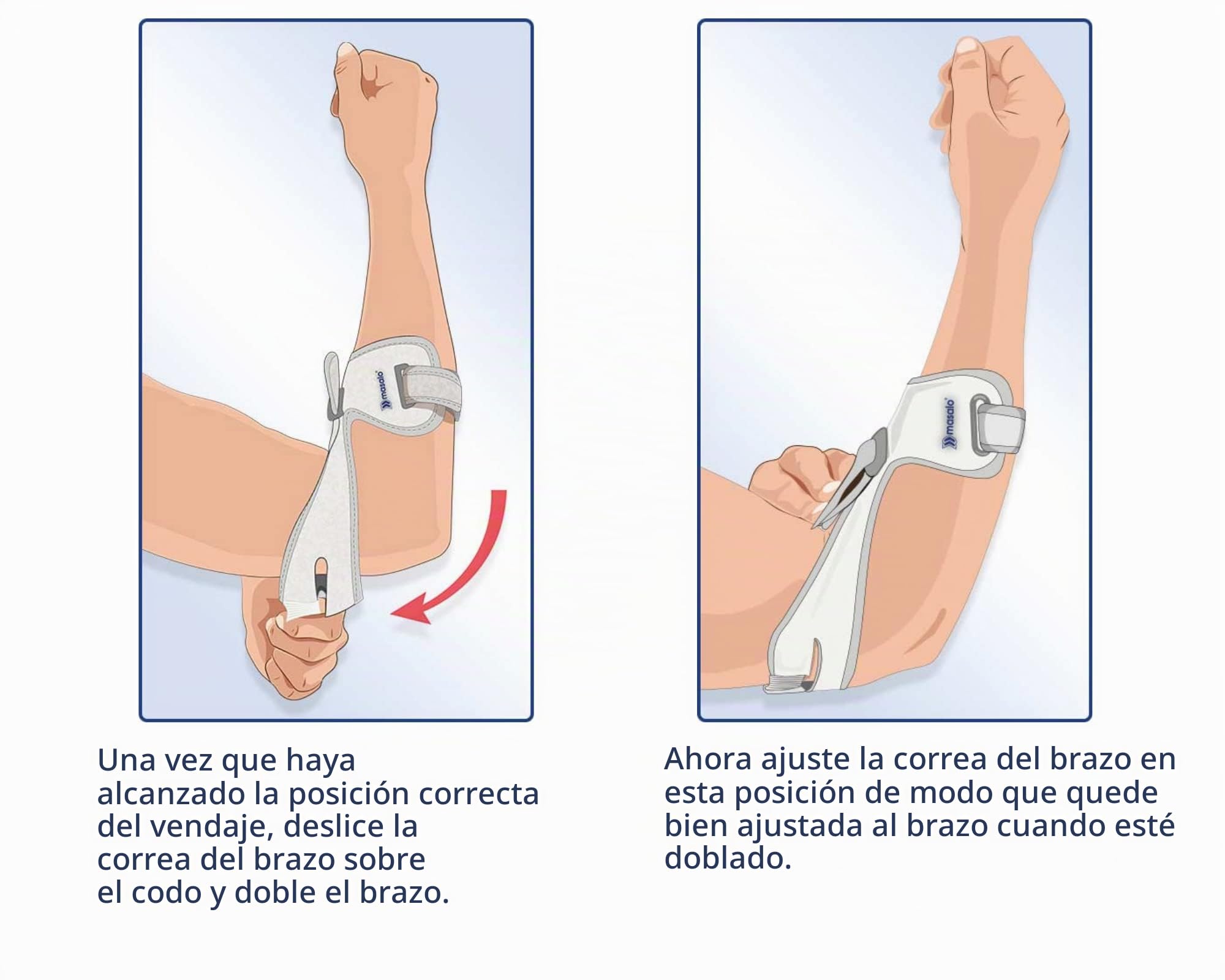 Masalo® Manguito MED – para codo de tenista, codo de golfista, brazo de ratón (epicondilitis) (talla 2/brazo derecho)