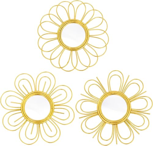 Vista 81 de Manortang Decoración de pared dorada de metal de 9 pulgadas, arte abstracto de sol, luna y estrella, arte de pared adornado con planeta místico