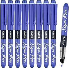EYEYE 9 Pack Ballpoint Pens 1.0mm Fine Point Pens for Smooth Writing - Pack of 9 Blue Ballpoint Pens