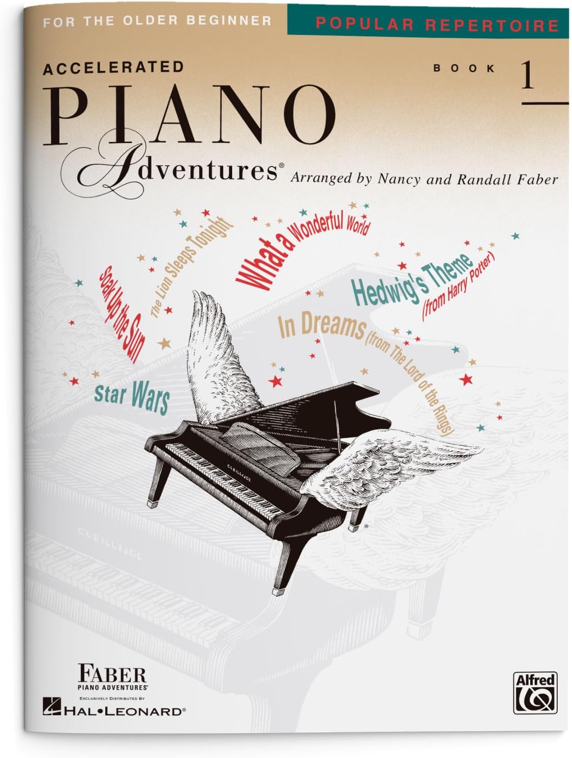 Accelerated Piano Adventures: Popular Repertoire - Book 1 | Easy Piano for Older Beginners | Movie & Pop Hits Songbook for Primer to Level 1 | Faber Piano Method Book for Teens and Adults