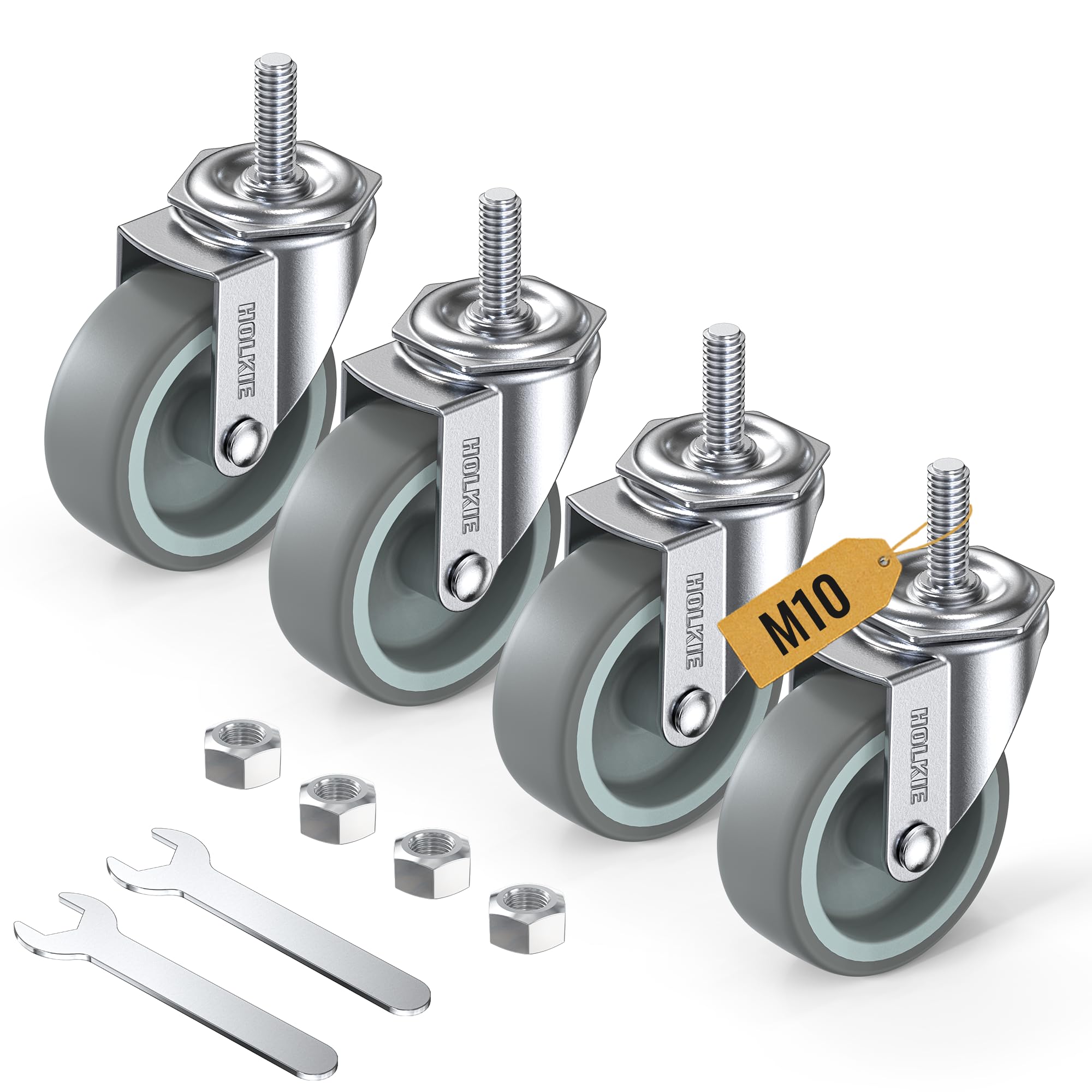 HOLKIE Stem Casters - Heavy Duty & Quiet Rolling -23 HOLKIE Stem Casters - Heavy Duty & Quiet Rolling -23
