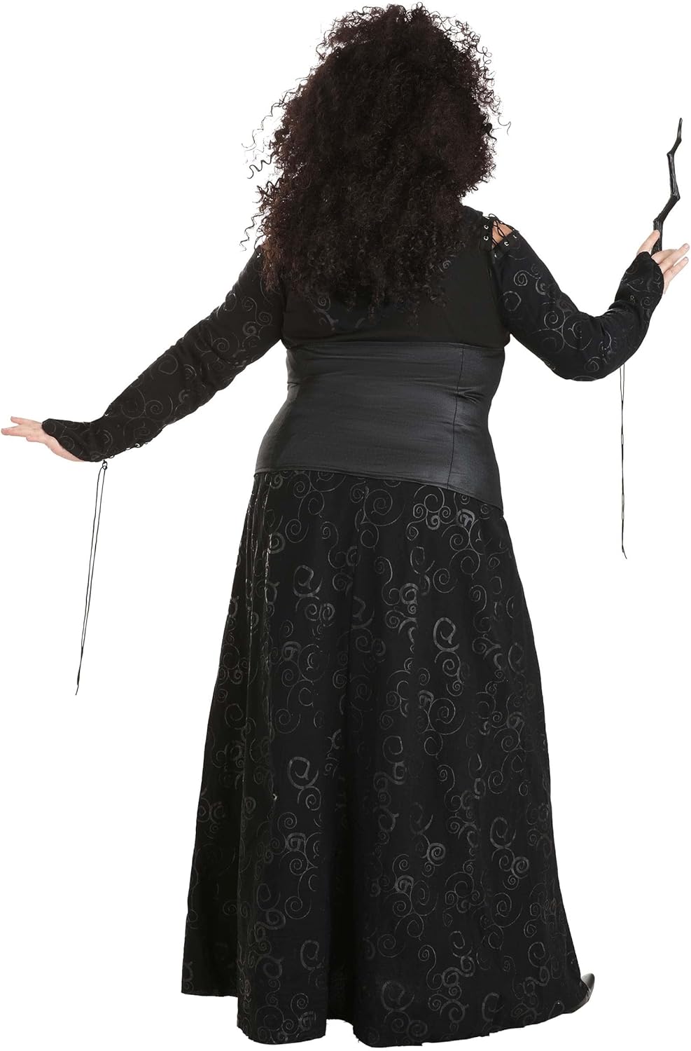 Plus Size Harry Potter Bellatrix Lestrange Costume, Black Dress Corset, Dark Evil Wizard Outfit for Halloween