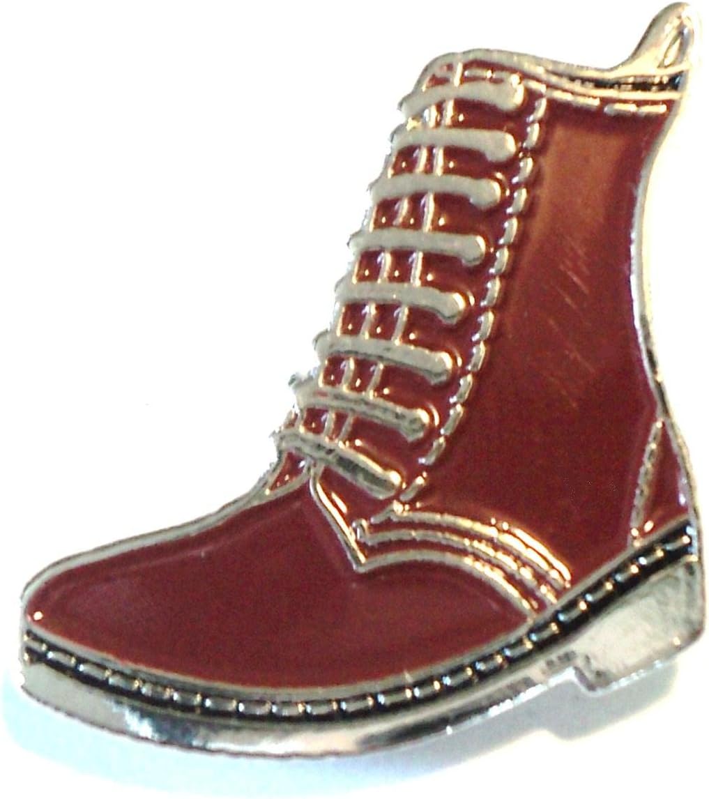 EPROSMINRed Brown DM Skinhead Bovver Boot MOD Metal Enamel Badge