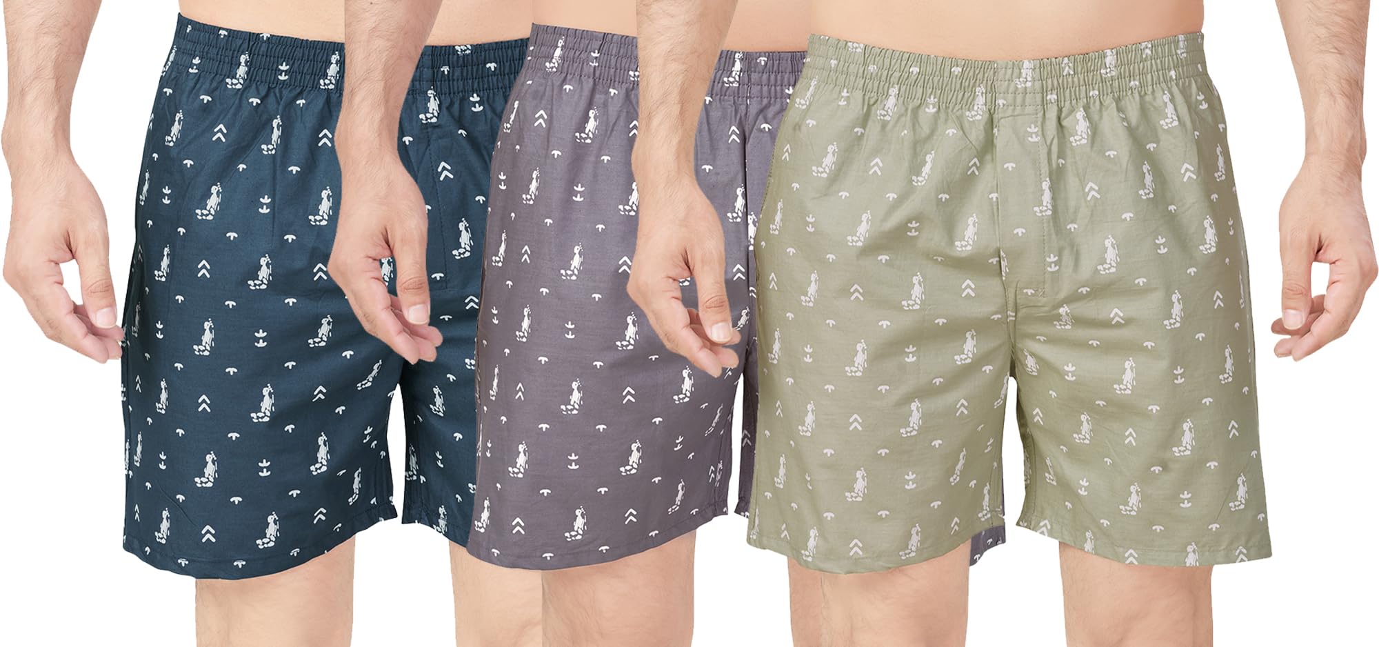 Men's Cotton Media Animal Print Boxer Shorts