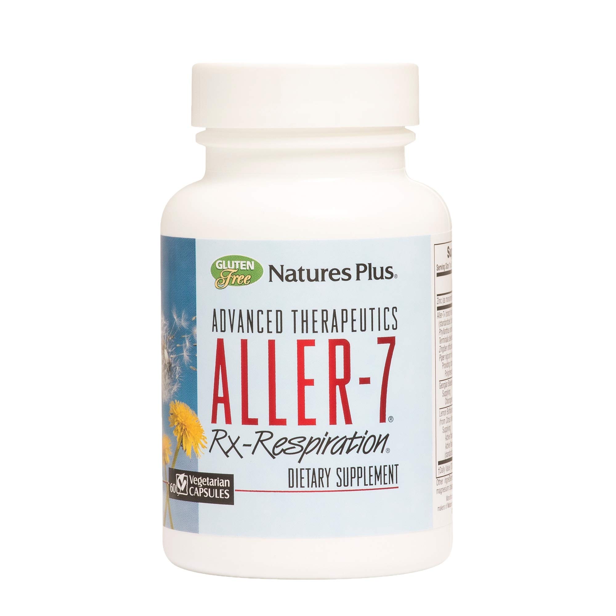 Nature's Plus - Aller-7 Rx-Respiration 60 Vegetarian Capsules 66582