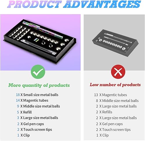 Miniatura 2 de [Actualizado] Bolígrafo de escritura con imán deformable multifuncional, elimina la presión, juguete de regalo para niños o amigos