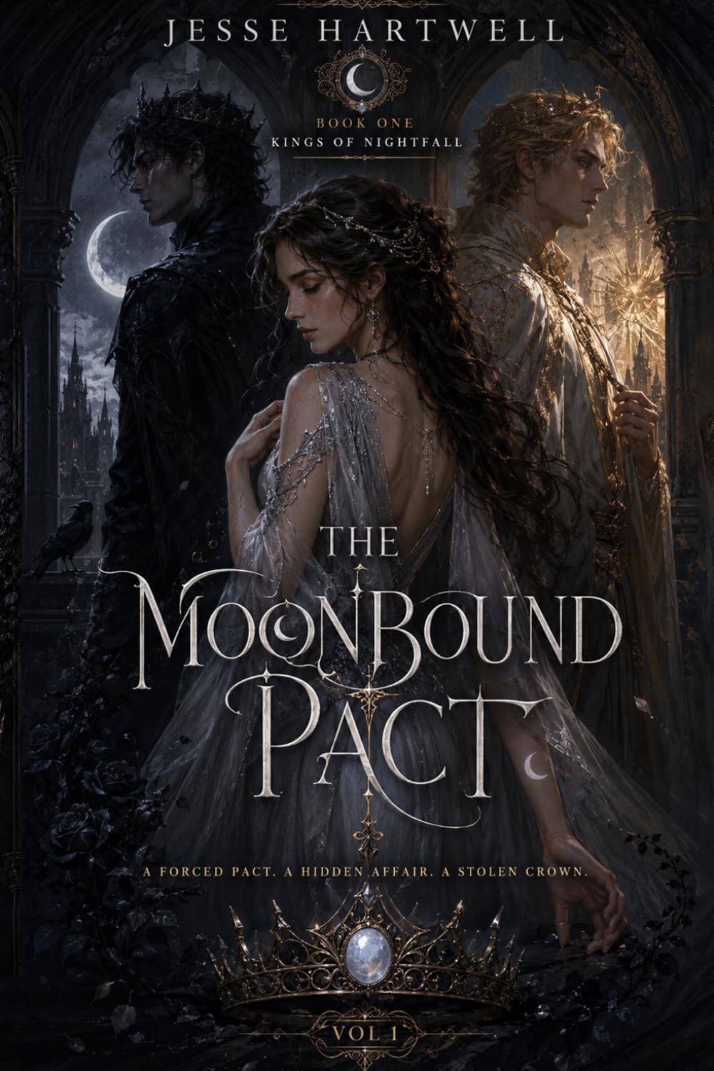 The Moonbound Pact: Kings of Nightfall (Vol 1): A Forced Pact. A Hidden Affair. A Stolen Crown.
