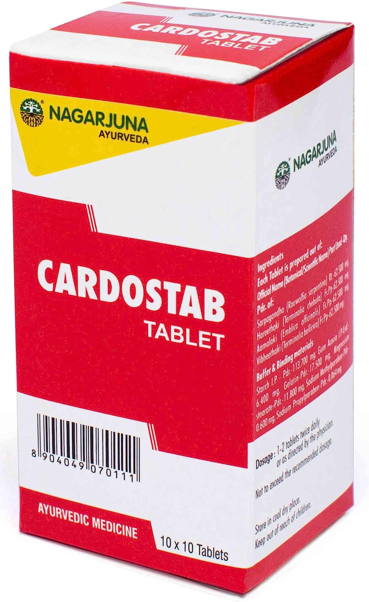 NAGARJUNA Cardostab Tablet -100 Tablets with Free Pachak Methi
