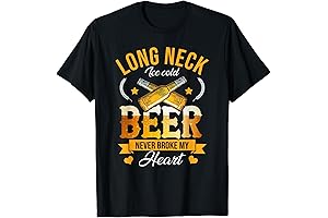 Long Neck Ice Cold Beer Never Broke My Heart Graphic Tee