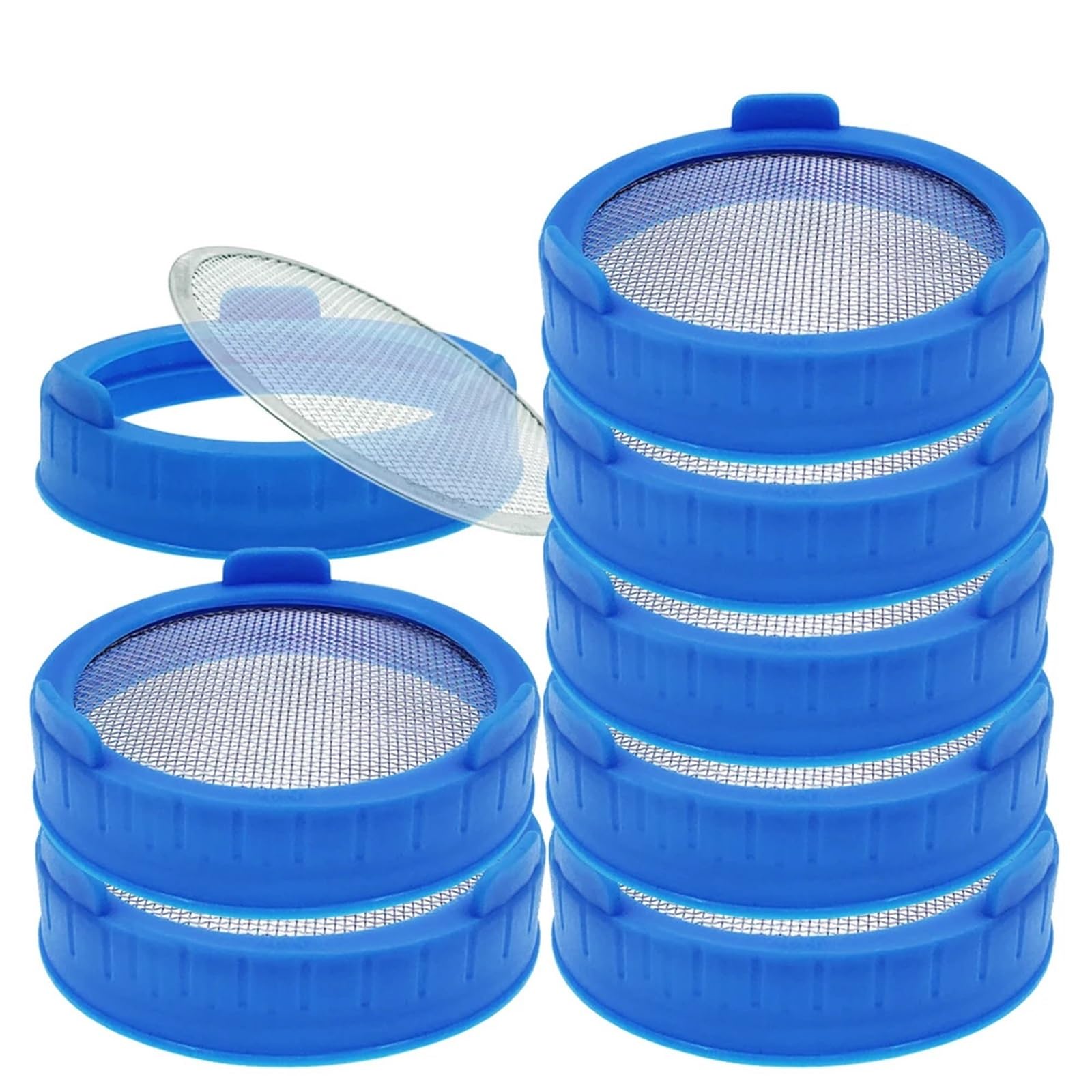 Anzuchtschale 86-mm-Breitbild-Samenkeimungsschale for das Wachstum von Erbsen, Sojasprossen und Sämlingen für Pflanzen(B-Blue)