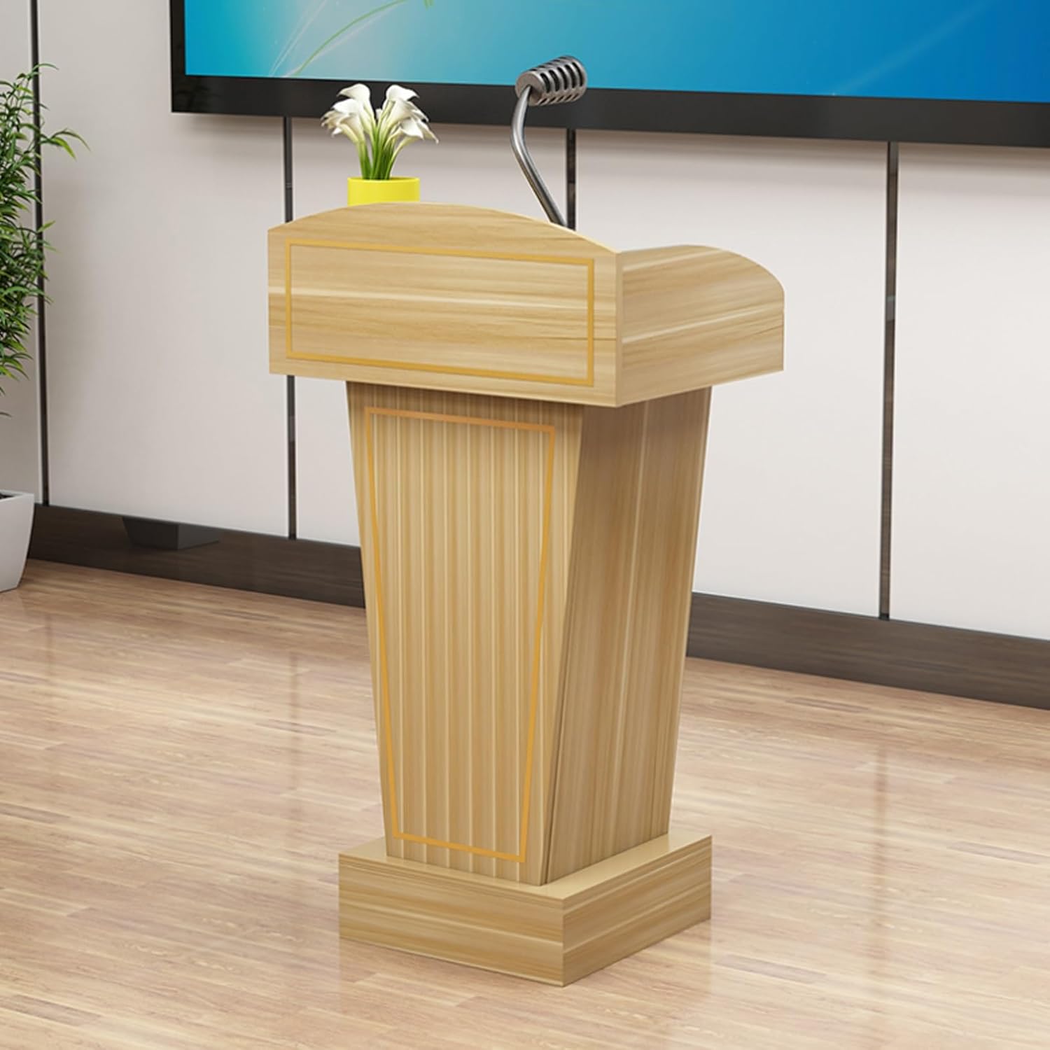 Modern Retail Counter with Drawers,Small Reception Table Checkout Counter,Small Cashier Retail Counter Table with guardrail,Minimalist Modern Clothing Store Greeting