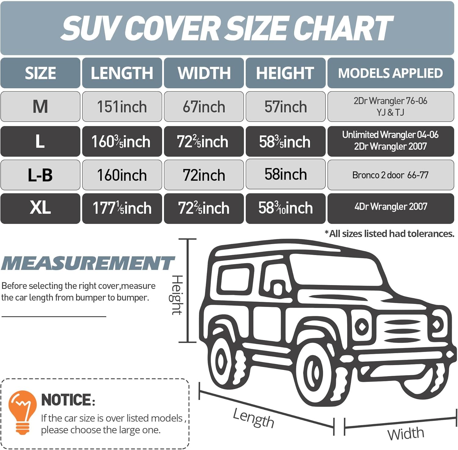 Heavy Duty Car Cover Custom Fit Ford Bronco 2 Door (1966-1977),Waterproof All Weather for Ford Bronco Cover, Full Exterior Covers Sun Rain UV Protection Automobiles Covers