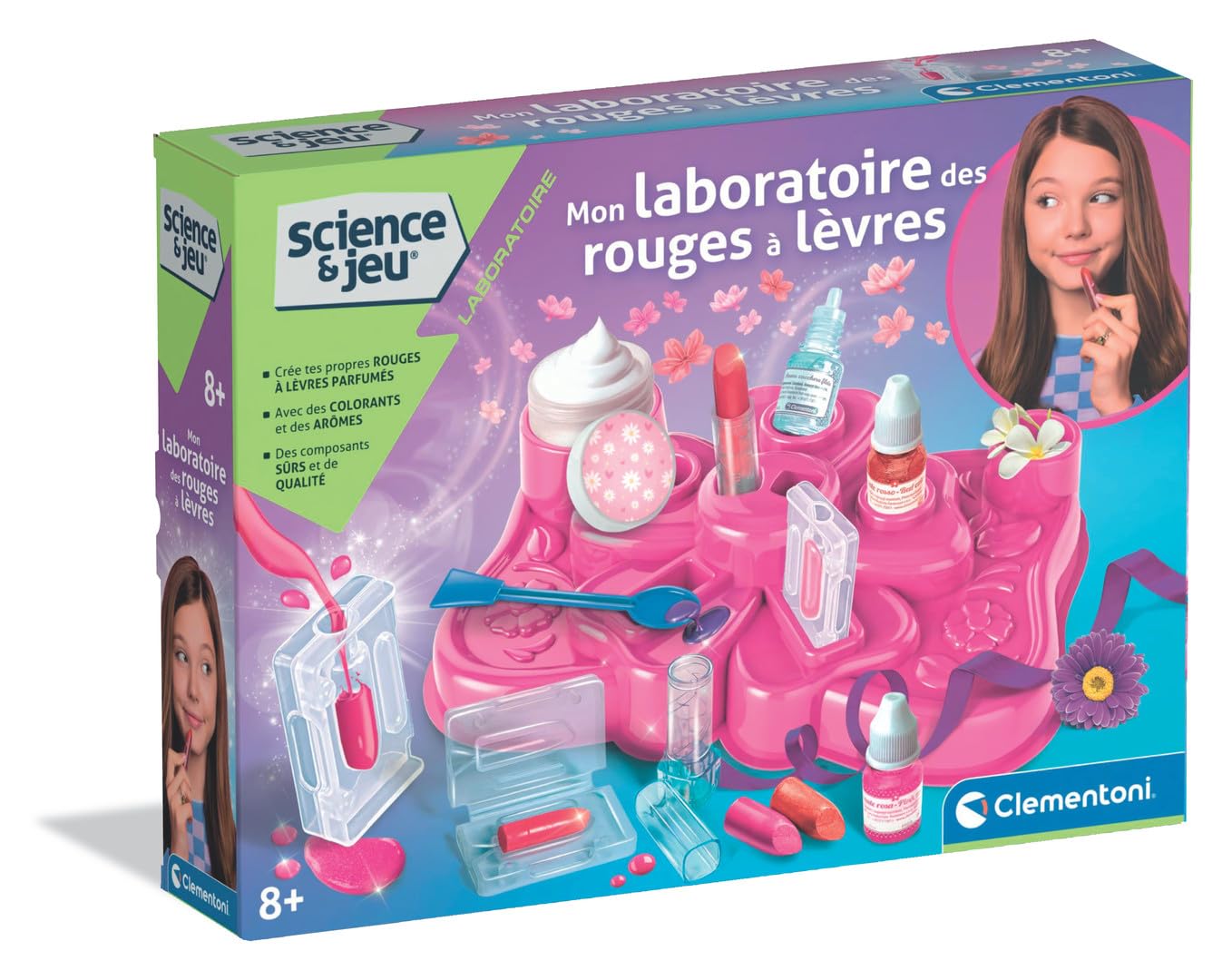 Clementoni - Mein Labor für Lippenstifte – ab 8 Jahren – wissenschaftliches Set für Kinder zum Erstellen von Kosmetika, Lernspiel für kreative Wissenschaft, Geschenkidee Spielzeug für Kinder