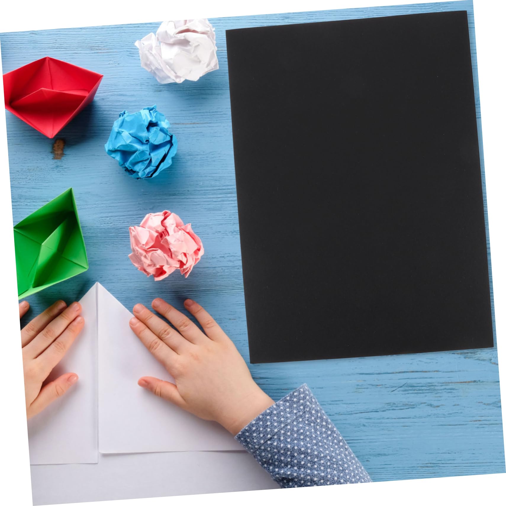 100 Stück Schwarzes Origami Kartenpapier A4 Selbstgemacht Bastelmaterialien zum Ausdrucken Leicht und Tragbar für Klassenräume und Familien