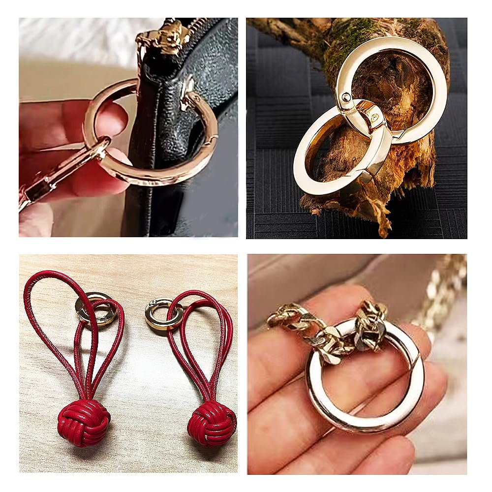 100 Argollas Para Llavero 20mm Mosquetón Gancho De Clip Giratorio Para Manualidades I