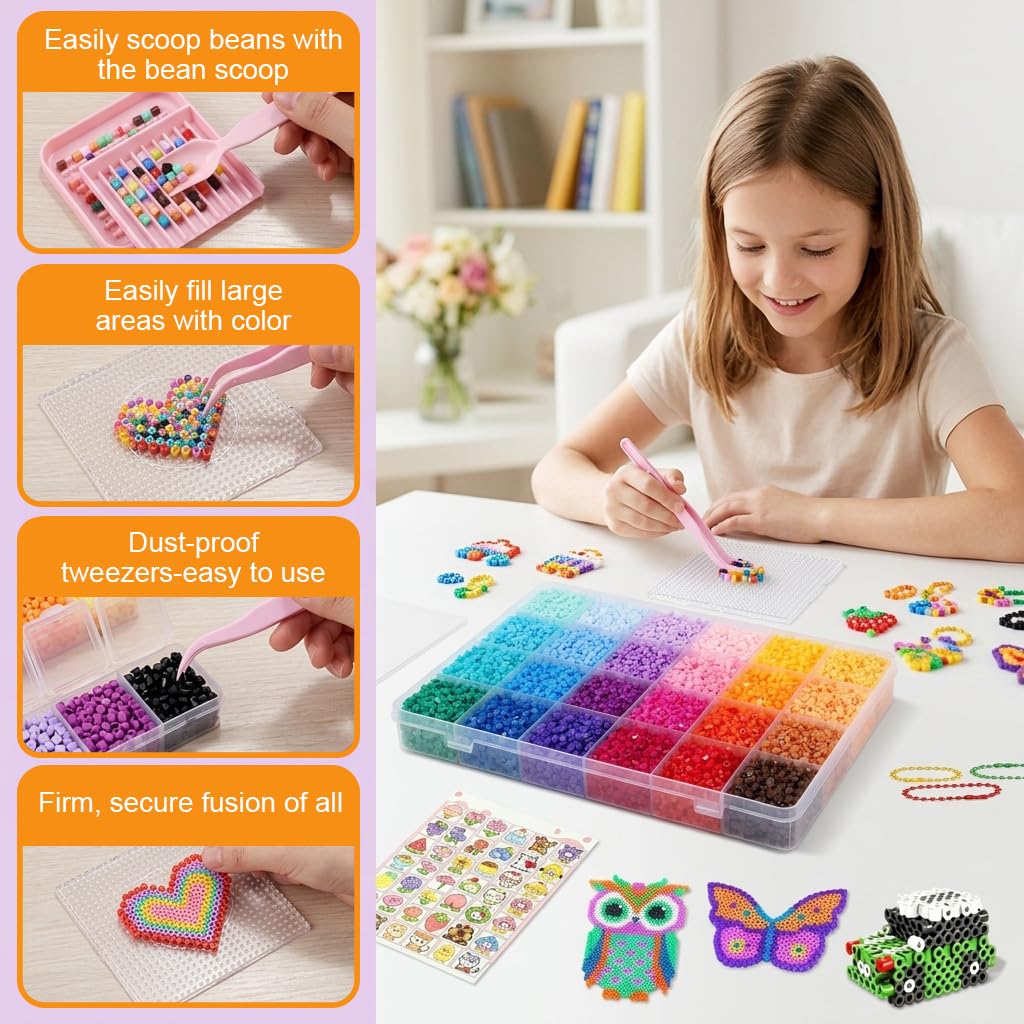 48 Color Fuse Beads Kit - Pixel Art Fun! -3
