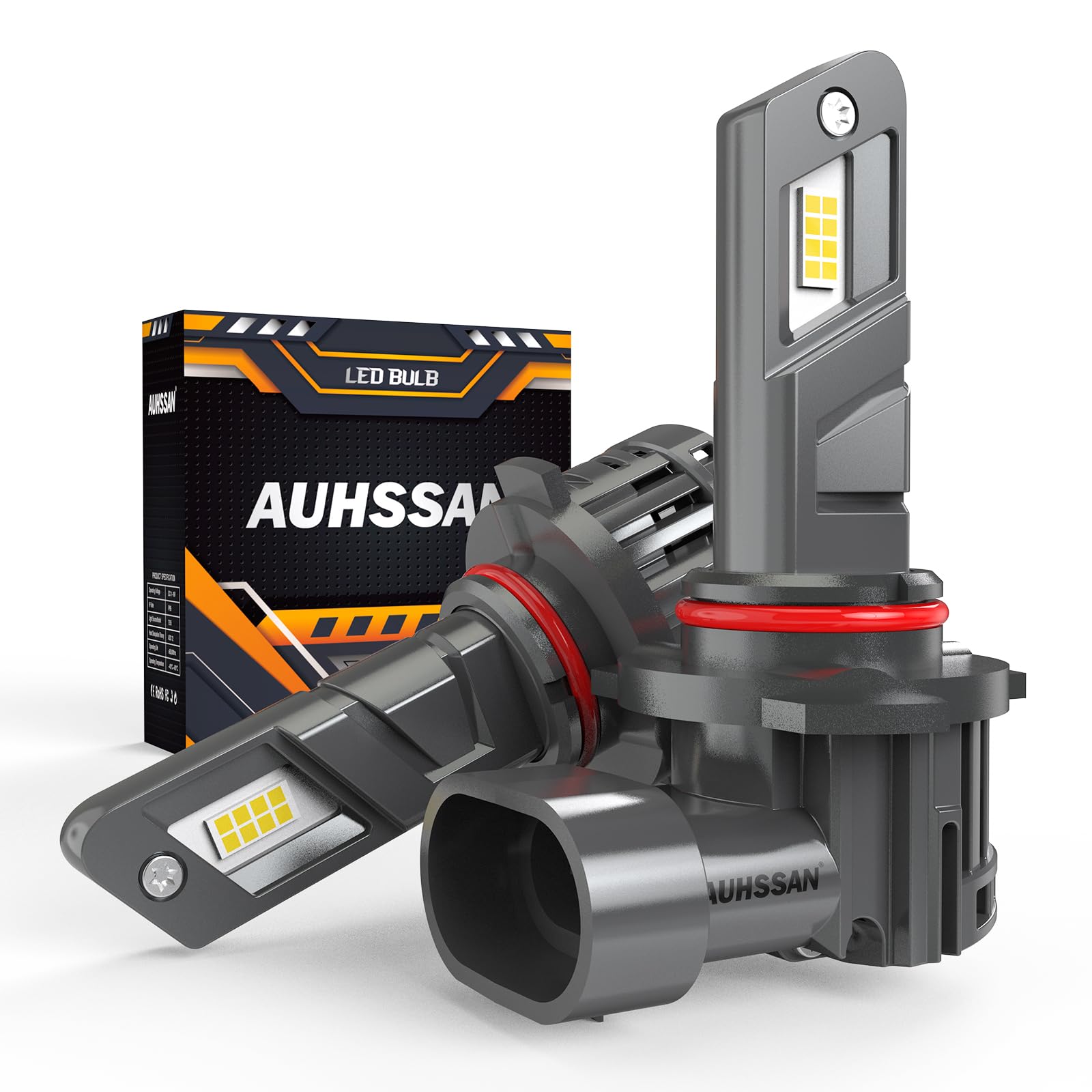 9005 LED Headlight Bulb, 100W 20000LM Super Bright HB3 LED Headlights Conversion Kit 6500K Cool White for High or Low Beam, 500% Brighter Wireless Plug and Play Mini Car Bulbs Replacement, Pack of 2 9005/HB3