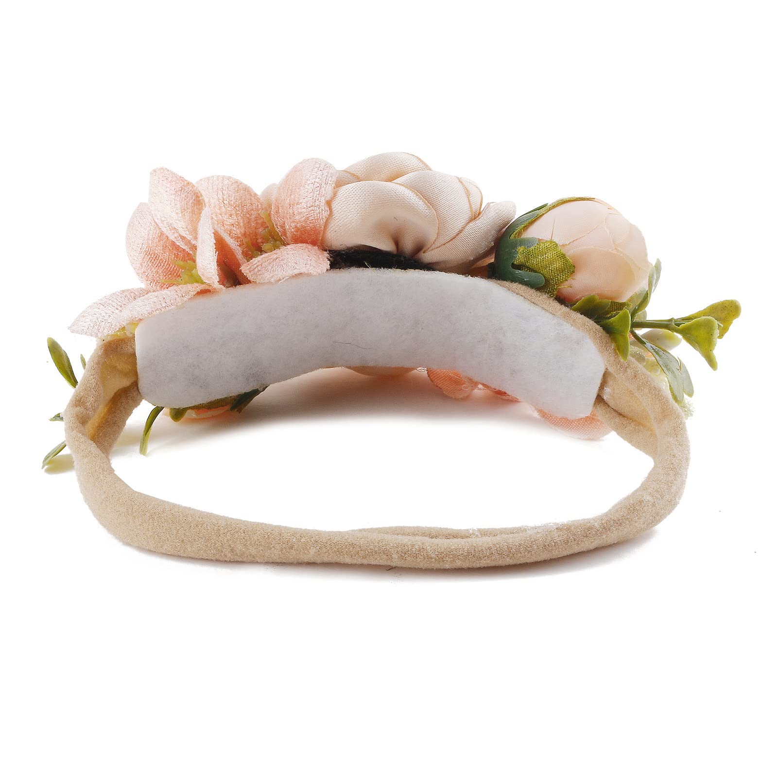 Diadema floral de nailon con corona de flores, 3 piezas de accesorios para el cabello, regalo para niñas, tamaño elástico, 3 piezas/juego