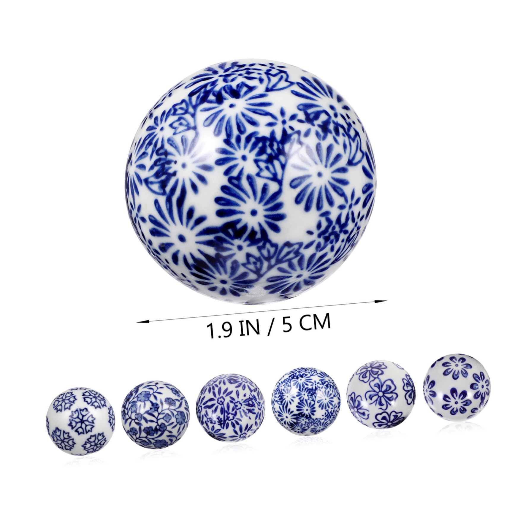 陶器の置物 ボウルフィラー 水槽装飾 球体 ビンテージ調 水色 花柄 61Vqg+GyBBL._AC_UL210_SR210,