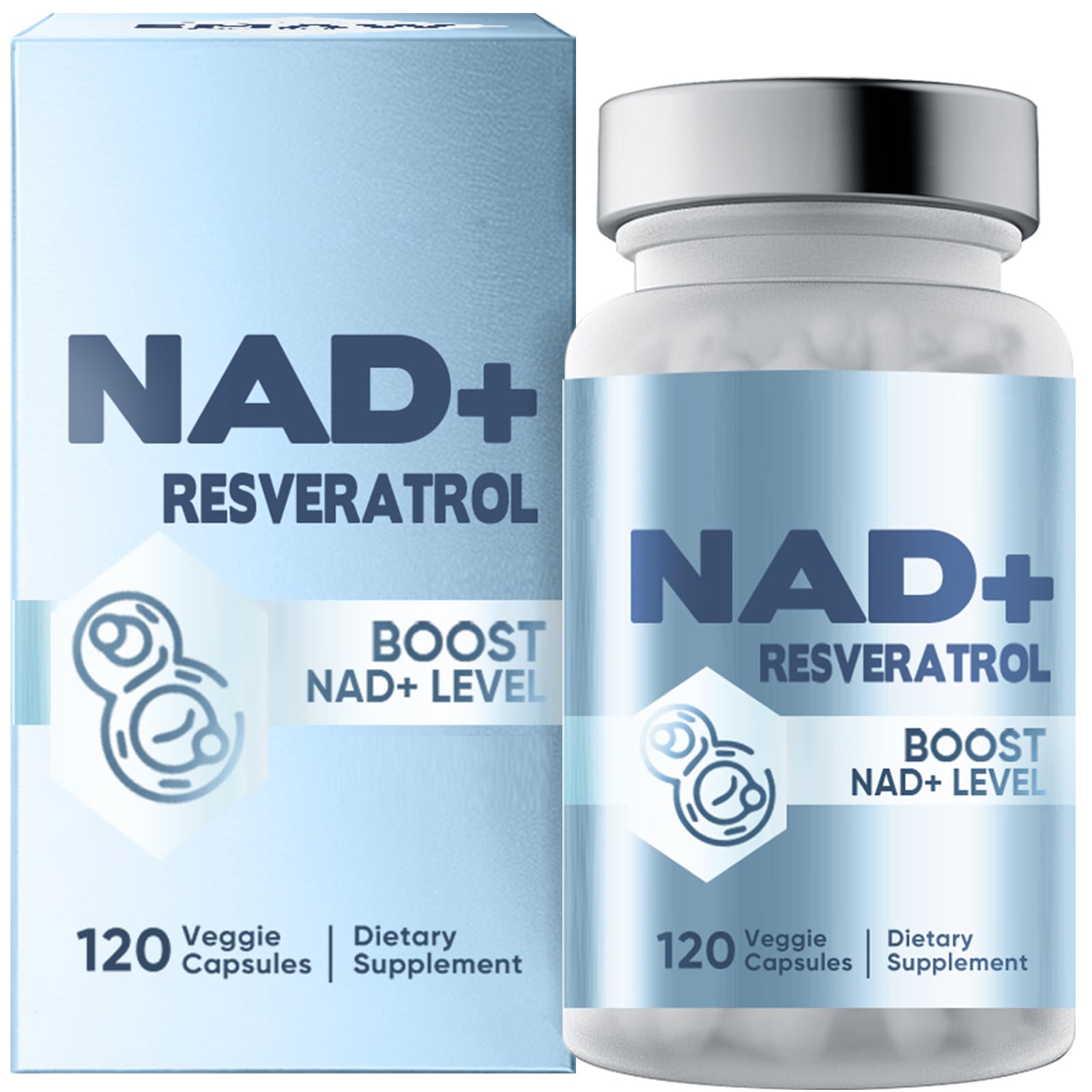 NAD+ 1500 mg & Resveratrolo, 120 Capsule Vegetariane
