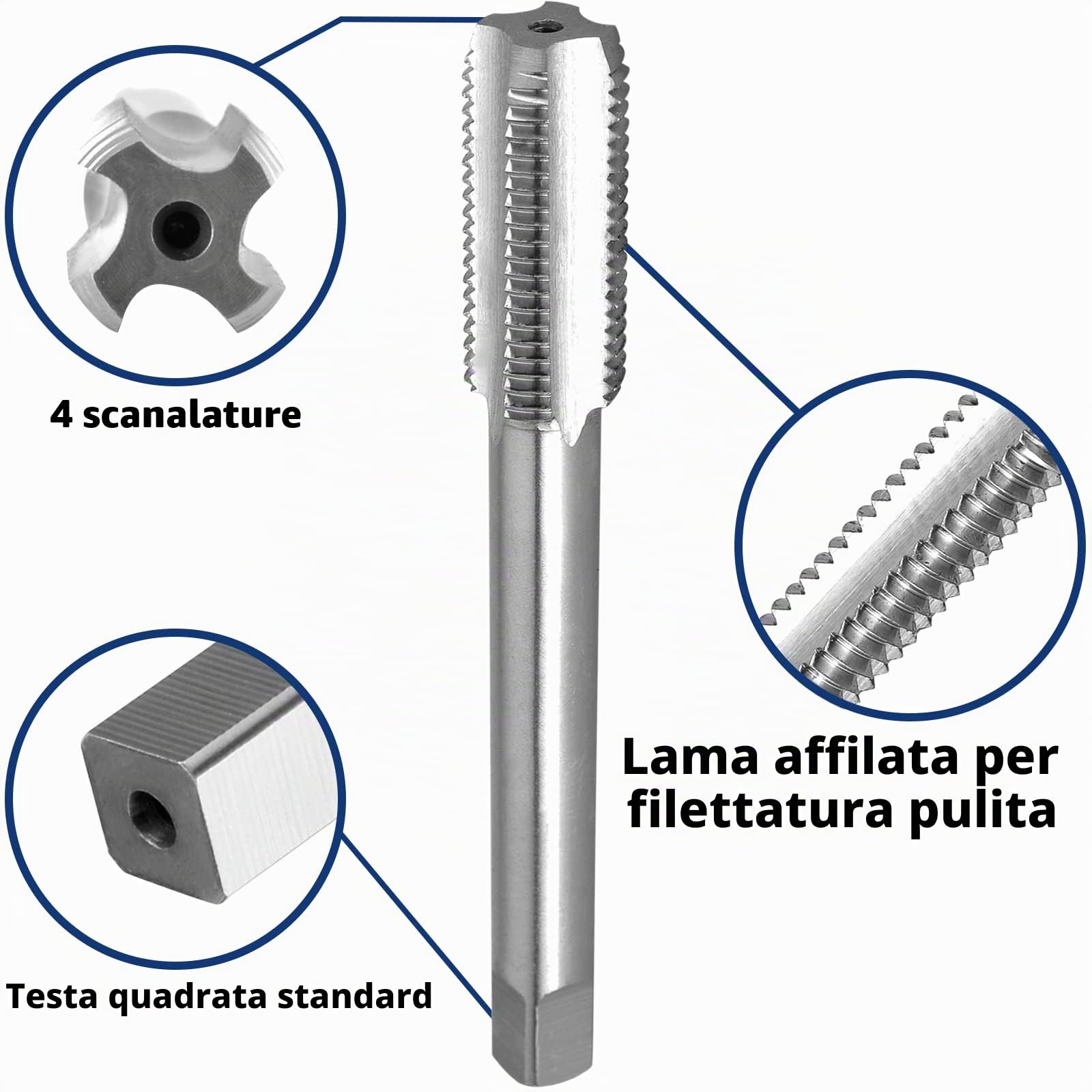 Burkit M24 X 1.5 Tap and Die Set Destra | Set di maschi filettati M24 x 1,5 e stampi rotondi, utilizzati per creare e riparare fili su materiali come il metallo