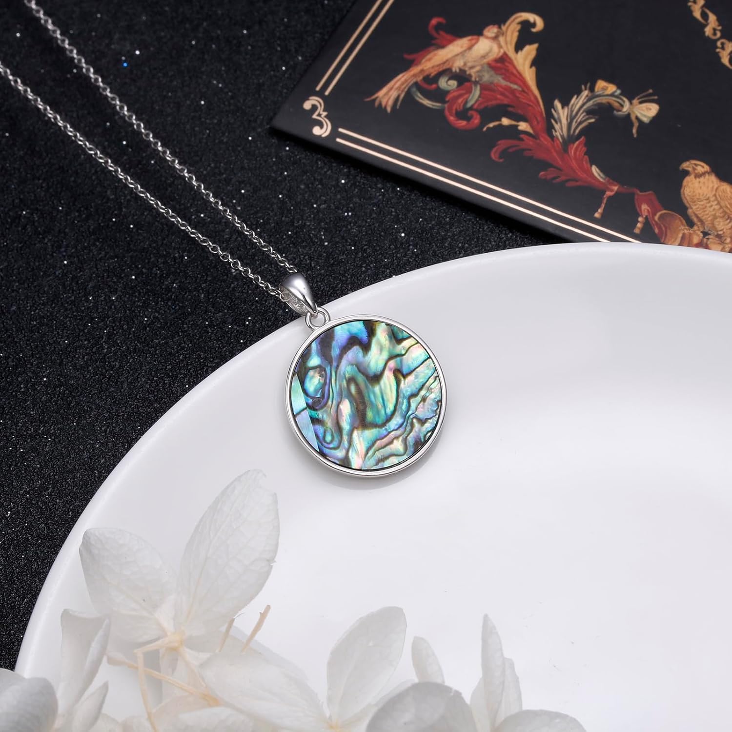 DAOCHONG Tree of Life Cross Necklace 925 Sterling Silver Abalone Shell Pendant Necklaces for Women Christian Religious Jewelry - Image 5