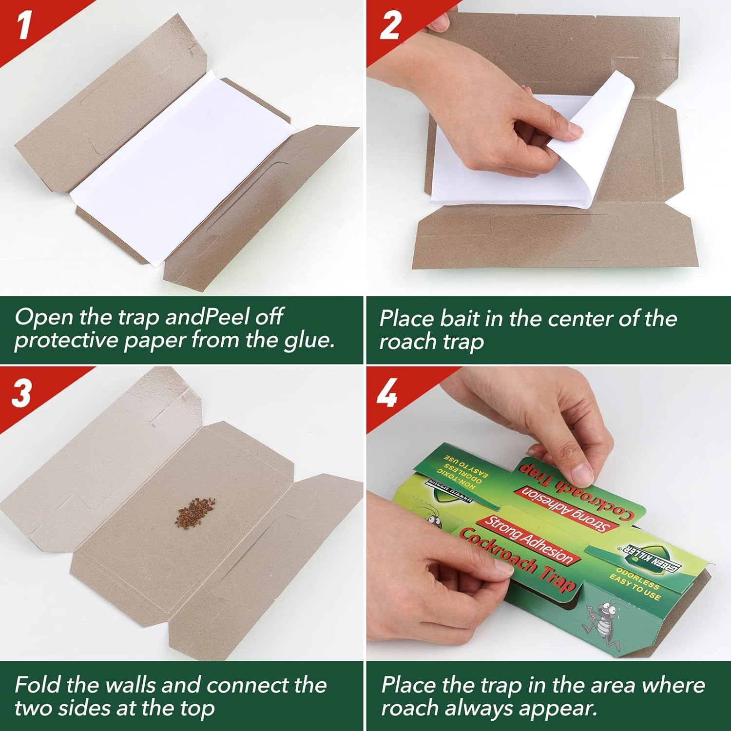 Sticky Cockroach Traps - Pesticide-Free & Safe -2
