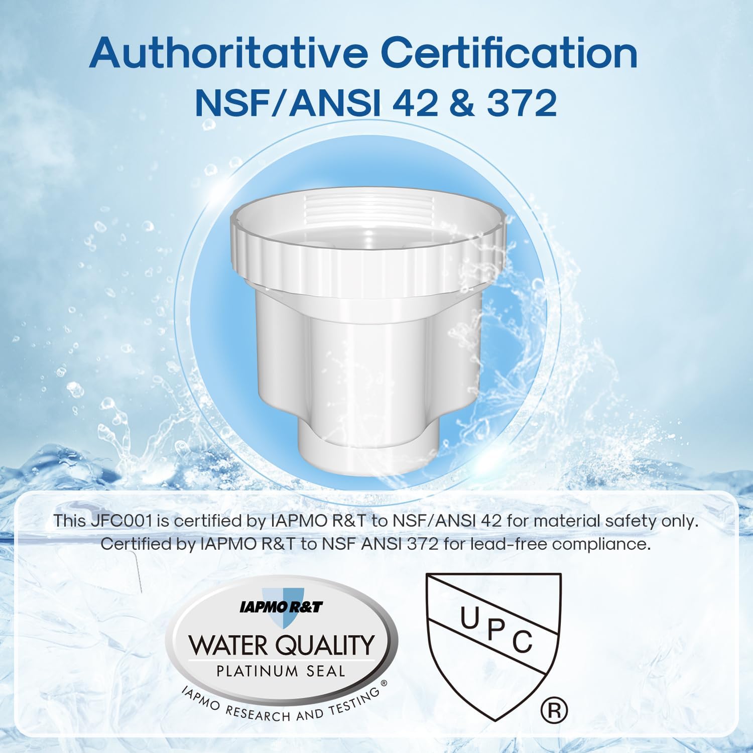 ICEPURE Replacement Filter for Water Pitchers, Compatible with Epic Pure Water Pitcher, Removes 99% Chlorine, Fluoride, PFOA/PFOS, Lead, and Heavy Metals. Up to 150 Gallons, 2PACK