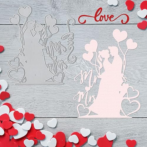 Miniatura 4 de Troqueles troquelados para amantes de San Valentín para hacer tarjetas, juegos de troqueles de corte de boda para novios, plantillas de troqueles de