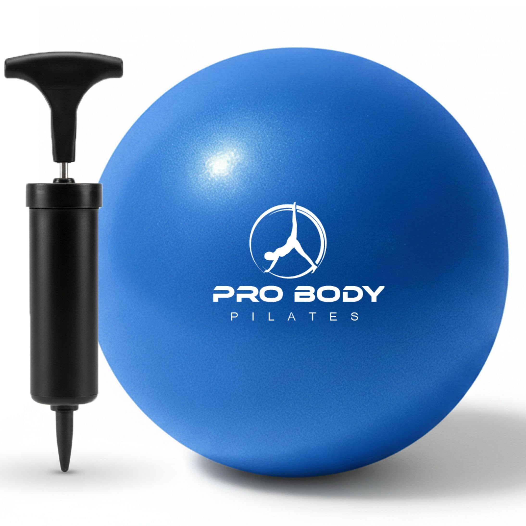 ProBody Pilates Small Exercise Ball with Pump - 9 Inch Workout Ball for Stability, Barre, Yoga, Core & Physical Therapy