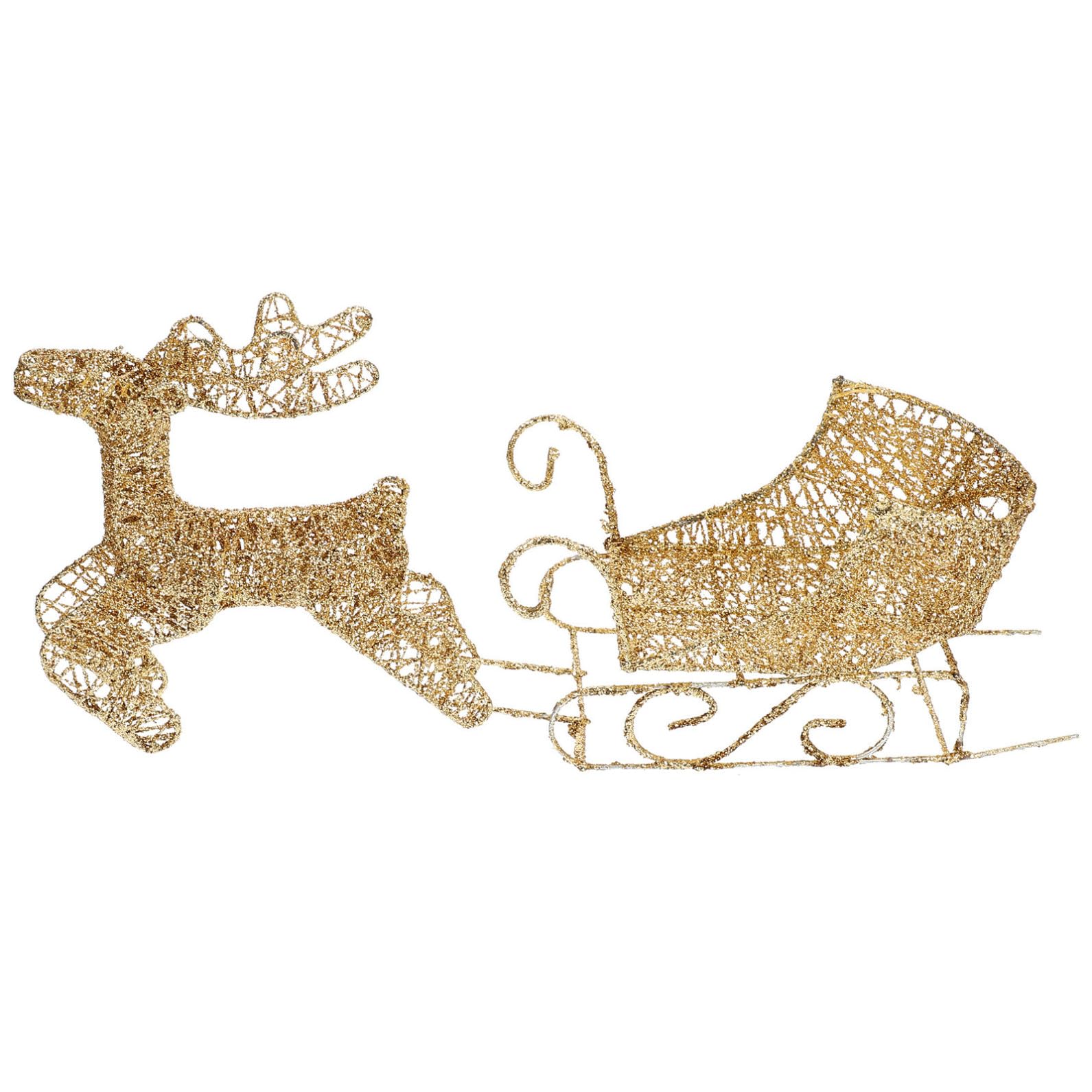 jojofuny Centrotavola Natalizio Renne Ornamento di Babbo Natale 2 Set Natale Natale Slitta Decorazione Natale Decorazione Desktop Renna Scultura Renna sulla Slitta Addobbi per Presepe