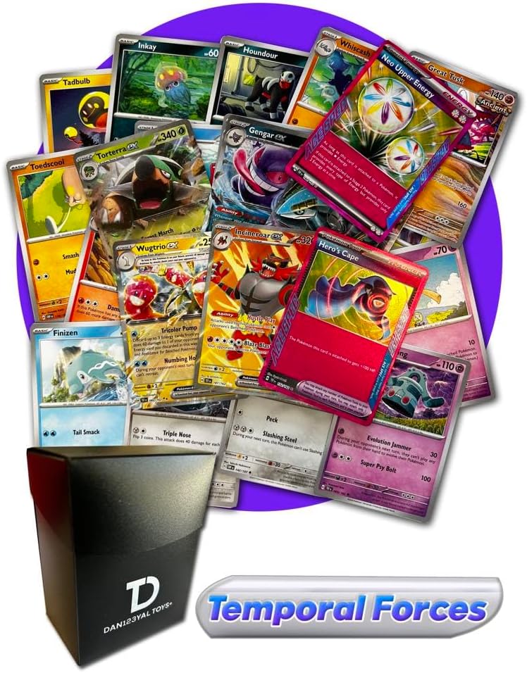 Dan123yal Temporal Forces TCG Random Assortment Bundle || Guaranteed Ultra Rare + 30 Random Cards Deck Box