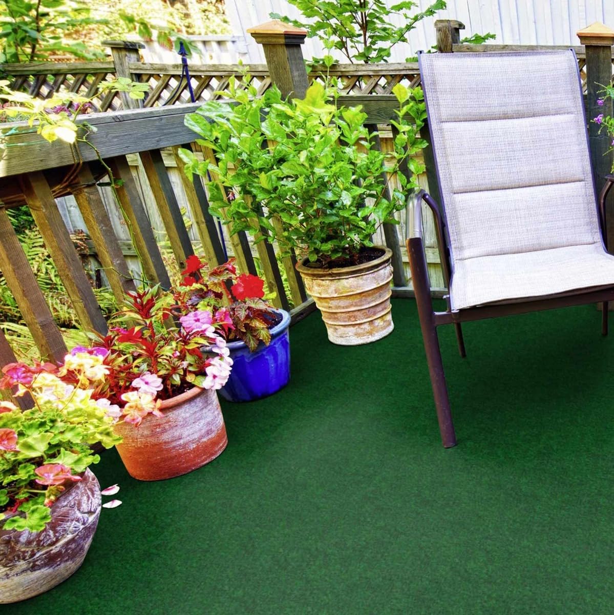 Kunstrasen Teppich 1x1m - UV-beständig & Wetterfest Für Balkon & Garten