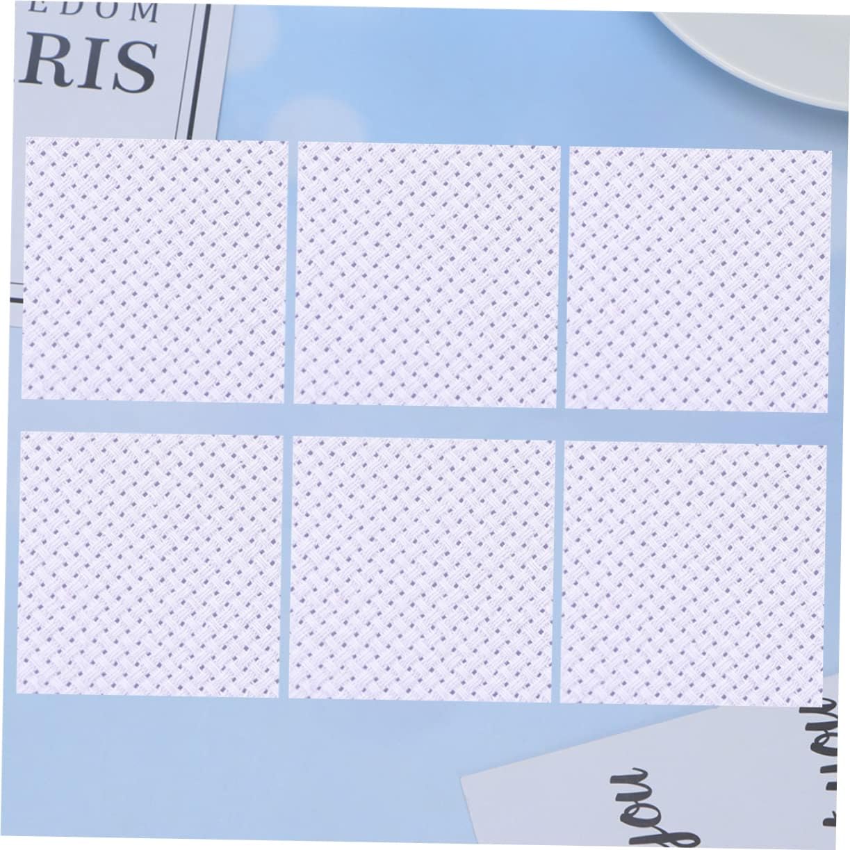 Gadpiparty 6PCS Cross-Stitch Cloth Set 4PC 30x30cm 2PC 50x50cm DIY Needlework Fabric for Embroidery Crafts Suitable for Home Decor and Handmade Projects